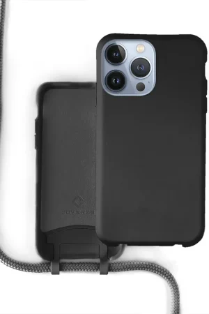 Prix Choc Coverzs Coque silicone avec cordon iPhone 13 Pro Max (noir)