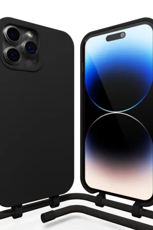 Coverzs Coque en silicone avec Cordon iPhone 15 Pro Max (noir) Bon Plan
