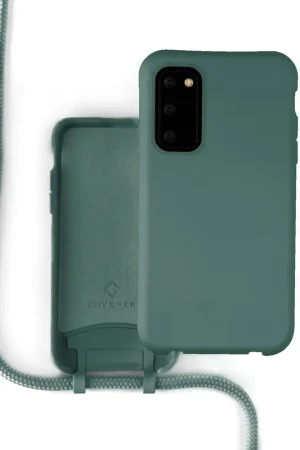 Prix Cassé Coverzs Coque silicone avec cordon Samsung Galaxy S20 FE (vert foncé)