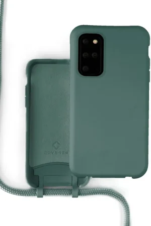 Coverzs Coque silicone avec cordon Samsung Galaxy S20 Plus (vert foncé) Quantité Limitée