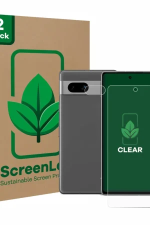 Usine Directe 2 Pièces ScreenLeaf Clear Protection d'écran durable pour Google Pixel 7a (Avant+Caméra)