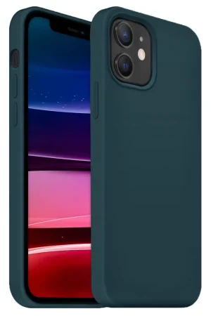 Haute Qualité Coverzs Coque silicone de luxe iPhone 12 (bleu foncé)