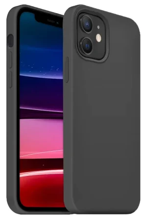 Livraison Gratuite Coverzs Coque silicone de luxe iPhone 12 (gris foncé)