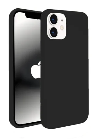 Coverzs Coque silicone de luxe iPhone 12 (noir) Prix Choc