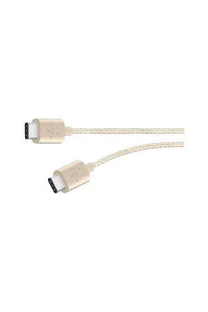 Expédition Rapide Câble USB C/USB C doré métal Belkin
