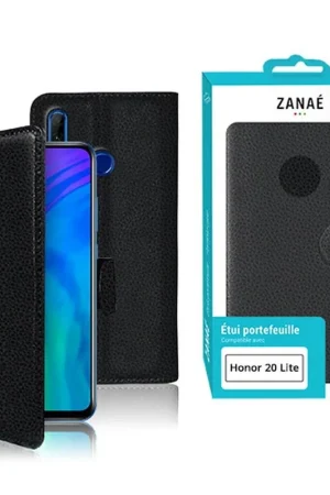 Prix Réduit Etui Portefeuille Zanae pour Honor 20 Lite Noir