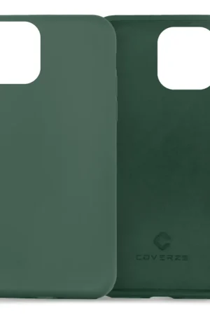 Coverzs Coque silicone de luxe iPhone 13 Mini (vert pin) Super Prix