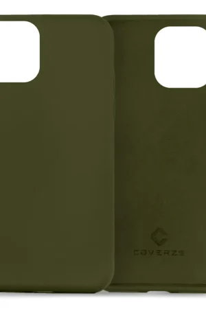 Coverzs Coque silicone de luxe iPhone 13 Pro (vert armée) Satisfait Ou Remboursé
