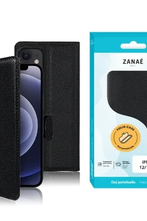 Affaire À Saisir Etui Portefeuille Zanae pour iPhone 12 / 12 Pro Noir