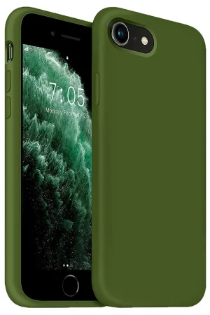 Coverzs Coque silicone de luxe iPhone SE 2020 (vert armée) Promotion Saisonnière