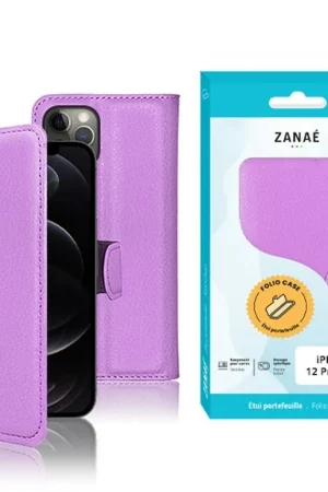 Bon Plan Etui Portefeuille Zanae pour iPhone 12 Pro Max Violet