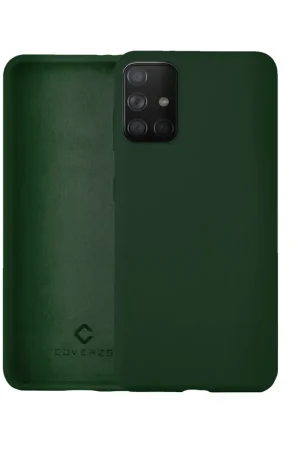Coverzs Coque silicone de luxe Samsung Galaxy A51 (vert foncé) Dernier Modèle