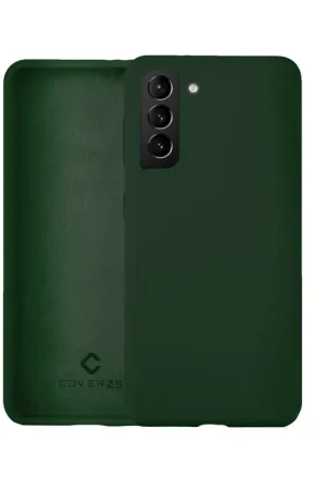 Coverzs Coque silicone de luxe Samsung Galaxy S21 Plus (vert foncé) Usine Directe