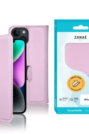Affaire À Saisir Etui Portefeuille Zanae pour iPhone 14 Rose