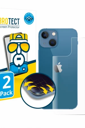 2 Pièces BROTECT Flex Full-Cover film de protection pour Apple iPhone 13 mini (Arrière) Vente Directe