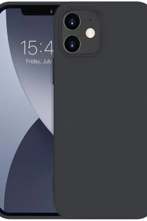 ShieldCase Coque silicone iPhone 12 (noir) Nouvelle Collection