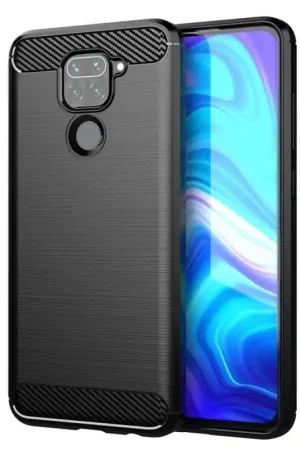 Retour Gratuit Coque pour Xiaomi Redmi Note 9 - carbone noire
