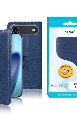Commander Vite Étui Portefeuille Zanae pour iPhone 17 Air Marine