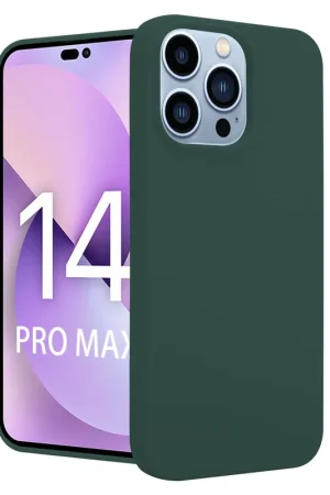 ShieldCase Coque silicone iPhone 14 Pro Max (vert foncé) Solde
