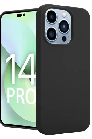 ShieldCase Coque silicone iPhone 14 Pro (noir) Nouvelle Collection