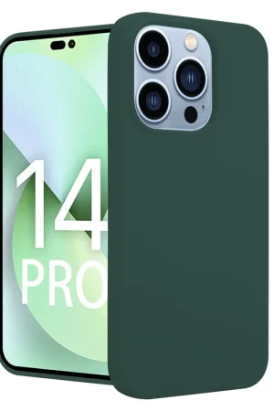 ShieldCase Coque silicone iPhone 14 Pro (vert foncé) Expédition Rapide