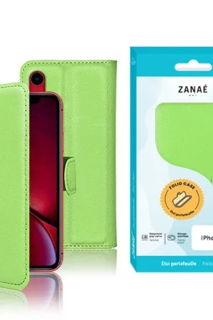Achetez Aujourd’hui Etui Portefeuille Zanae pour iPhone XR Vert