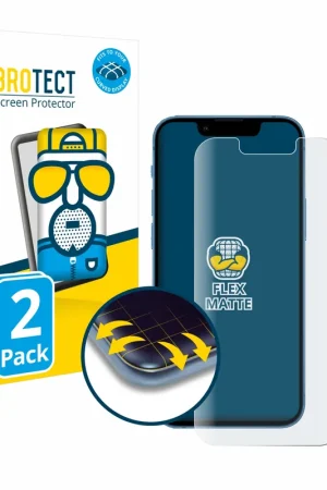 Promotion 2 Pièces BROTECT Flex Matte Full-Cover Protection d'écran intégral mat pour Apple iPhone 13 mini