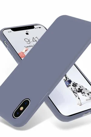 ShieldCase Coque silicone iPhone X / Xs (gris lavande) Petit Prix