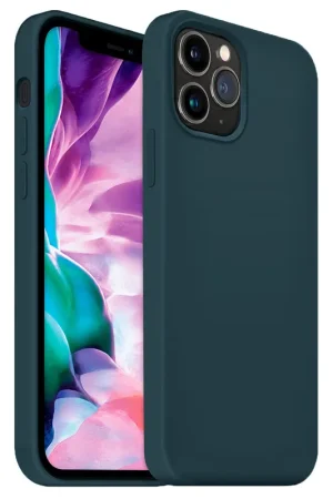 Coverzs Coque silicone de luxe iPhone 11 Pro Max (bleu foncé) Expédition Rapide