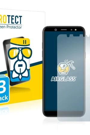 Usine Directe 3 Pièces BROTECT AirGlass Protection d'écran en verre pour Samsung Galaxy A6 2018