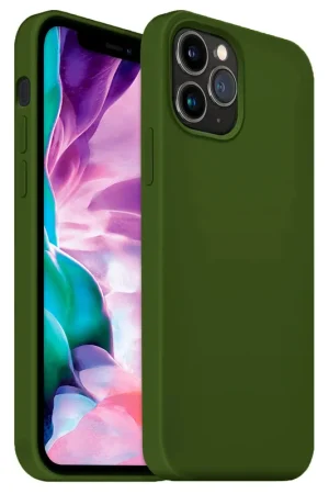 Quantité Limitée Coverzs Coque silicone de luxe iPhone 12 Pro Max (vert armée)