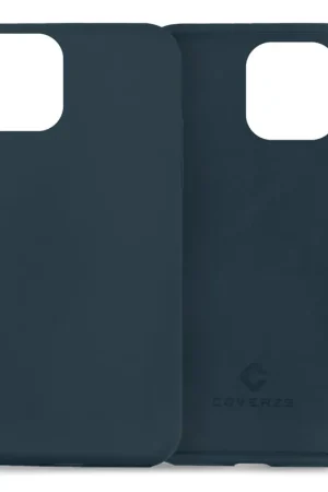 Satisfait Ou Remboursé Coverzs Coque silicone de luxe iPhone 13 Pro Max (bleu foncé)