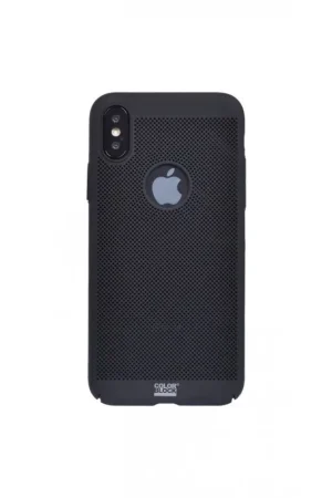Coque pour iPhone X/Xs - Colorblock noire Vente Directe