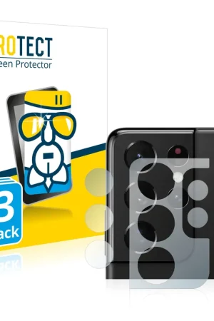 Populaire 3 Pièces BROTECT AirGlass Protection d'écran en verre pour Samsung Galaxy S21 Ultra 5G (Caméra UNIQUEMENT)