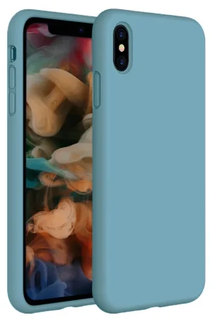 Coverzs Coque silicone de luxe iPhone X / Xs (bleu clair) Vente Flash