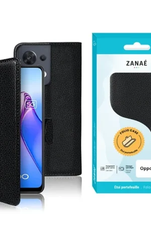 Achetez Aujourd’hui Étui Portefeuille Zanae pour Oppo Reno8 Noir