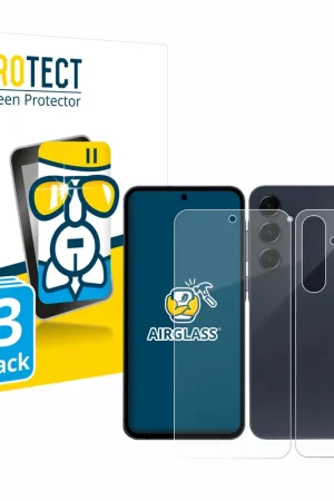 Commande En Gros 3 Pièces BROTECT AirGlass Protection d'écran en verre pour Samsung Galaxy A55 5G (Avant+Arrière)