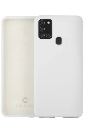 Achat Immédiat Coverzs Coque silicone de luxe Samsung Galaxy A21s (blanc)