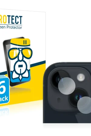 Nouvelle Collection 6 Pièces BROTECT AirGlass Protection d'écran en verre pour Apple iPhone 14 Plus (Caméra UNIQUEMENT)