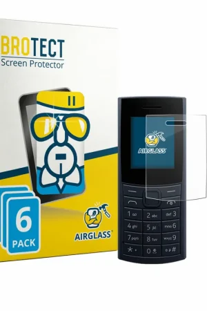 6 Pièces BROTECT AirGlass Protection d'écran en verre pour Nokia 110 4G (2023) Satisfait Ou Remboursé