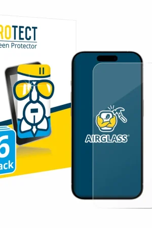 6 Pièces BROTECT AirGlass Protection d'écran en verre pour Apple iPhone 15 Pro Prix Promo