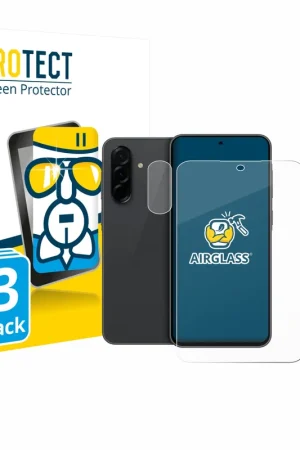 Prix Promo 3 Pièces BROTECT AirGlass Protection d'écran en verre pour Samsung Galaxy A36 5G Enterprise Edition (Avant+Caméra)