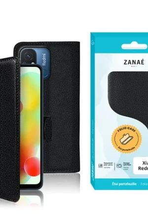 Acheter Direct Etui Portefeuille Zanae pour Redmi 12C Noir