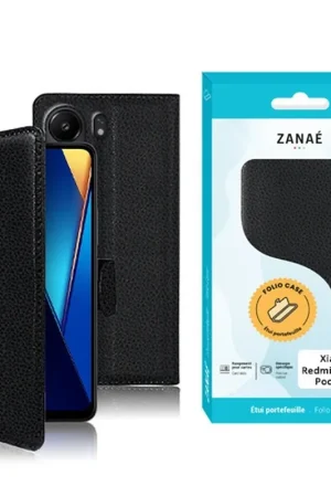 Produit De Marque Etui Portefeuille Zanae pour Redmi 13C 4G / Poco C65 Noir