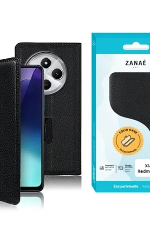 Acheter Direct Etui Portefeuille Zanae pour Redmi 14C 4G Noir