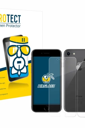 Haute Qualité BROTECT AirGlass Protection d'écran en verre pour Apple iPhone 8 (Avant+Arrière)