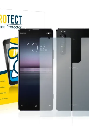 BROTECT AirGlass Protection d'écran en verre pour Sony Xperia 1 II (Avant+Arrière) Vente Directe