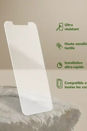 Meilleure Vente Protège écran Plat iPhone XR / 11 Eco-conçu avec kit de pose Just Green
