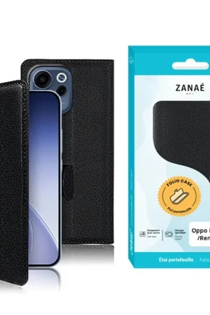 Commander Maintenant Etui Portefeuille Zanae pour Reno15 F/FS Noir