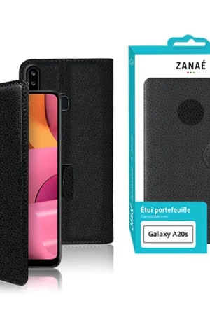 Seulement Aujourd’hui Etui Portefeuille Zanae pour Samsung Galaxy A20s Noir